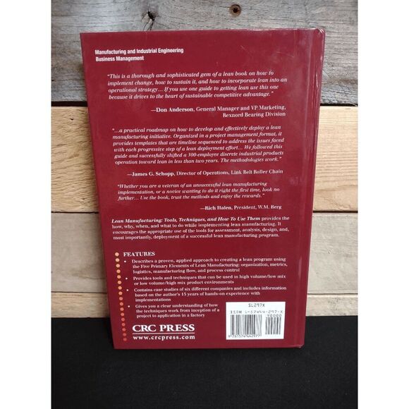 Lean Manufacturing: Tools, Techniques, and How to Use Them by William M. Feld - Picture 2 of 2